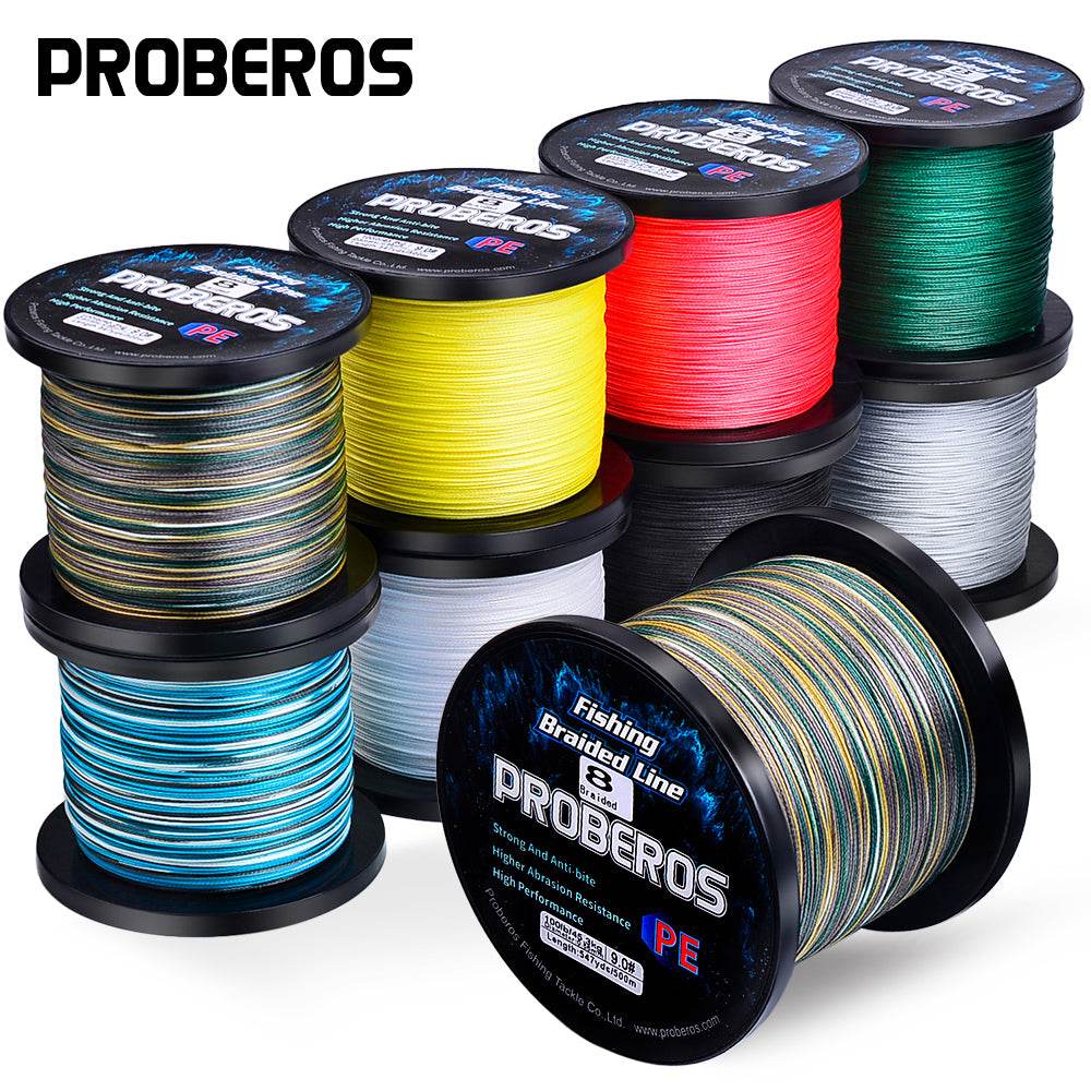 PROBEROS 500m Braided Fishing Line 8 Strand DarkEnergy Shield｜Fishing Across Ice Age, Lava Seas & Void Zones - Proberos