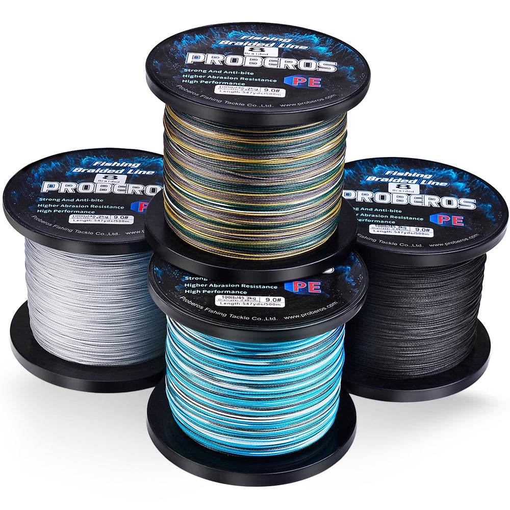 PROBEROS 500m Braided Fishing Line 8 Strand DarkEnergy Shield｜Fishing Across Ice Age, Lava Seas & Void Zones - Proberos