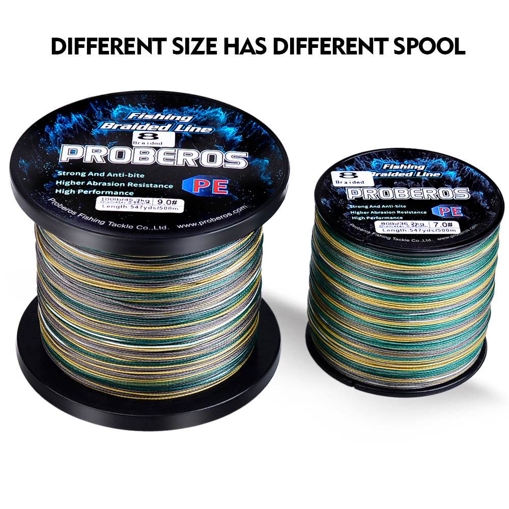 PROBEROS 500m Braided Fishing Line 8 Strand DarkEnergy Shield｜Fishing Across Ice Age, Lava Seas & Void Zones - Proberos