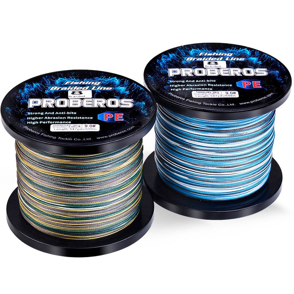 PROBEROS 500m Braided Fishing Line 8 Strand DarkEnergy Shield｜Fishing Across Ice Age, Lava Seas & Void Zones - Proberos