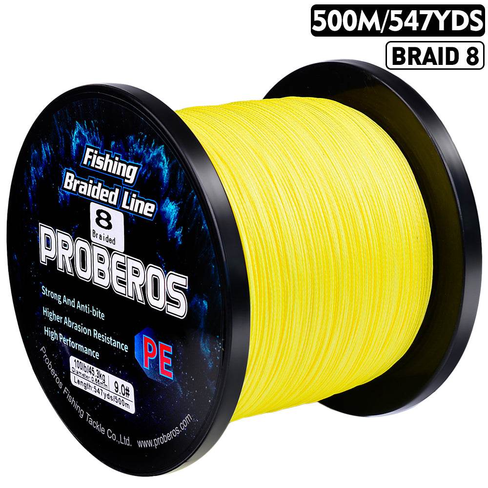 PROBEROS 500m Braided Fishing Line 8 Strand DarkEnergy Shield｜Fishing Across Ice Age, Lava Seas & Void Zones - Proberos