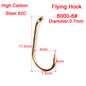 PROBEROS 1000PCS Hooks Carbon Steel Fishhooks Bronze Barbed Trout Fishing Hooks Wet Wire Nymph Single Hooks
