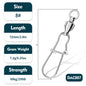 PROBEROS high-speed figure-of-eight swivel Bearing swivel stainless steel reinforced pin connector Fishing supplies accessories 50pcs