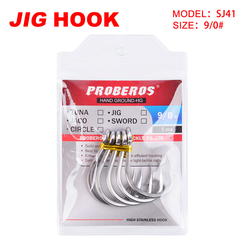 PROBEROS Sea Fishing Stainless Steel Hook Barbed Anchor Hook Seawater Corrosion Resistant Boat Fishing Hook Lure Fishing Hook 50pcs