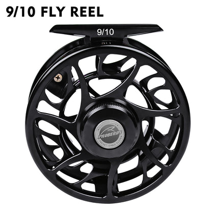 PROBEROS FR06 CNC Aluminum Fly Reel, 5/7, 7/9, 9/10 Sizes, 3 Colors Large Arbor Fly Reel, Corrosion Resistant for Freshwater  Saltwater