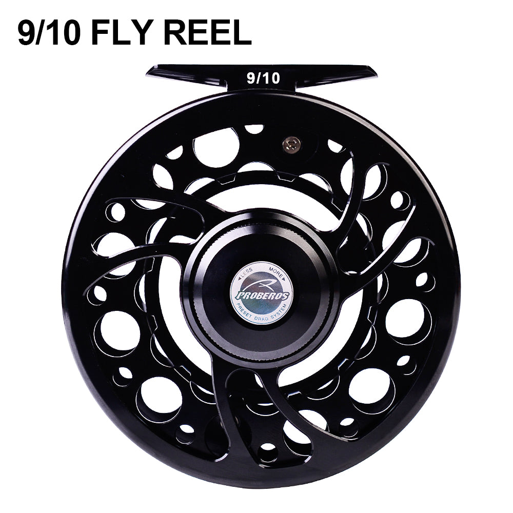 PROBEROS CNC Aluminum Fly Reel, 5/7, 7/9, 9/10 Sizes, 3 Colors Fly Reel with Zero Deviation Spool