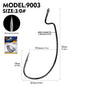 PROBEROS 100pcs  Blood Fishing Hook Carbon Steel Wide Crank Hook Offset Fishhook Soft Worm Barbed Hook Carp Fishing Hooks
