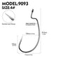 PROBEROS 100pcs Fishing Hooks Worm Hooks Bass Hooks Crank Hook,Fishing Hooks Fishing Tackle For Bass Trout Saltwater Freshwater