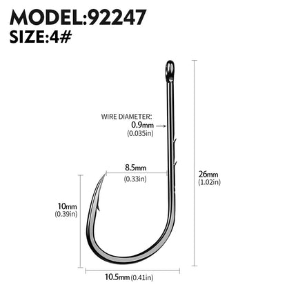 PROBEROS 100pcs barbed fishing hook for salt water with high carbon steel suitable for fishing dayu11 freshwater fish hook