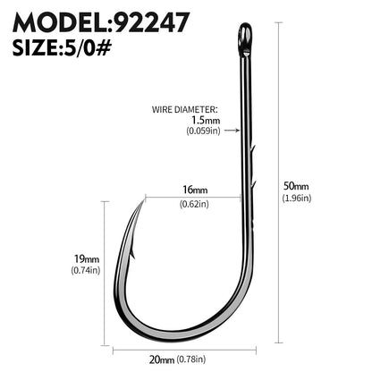 PROBEROS 100pcs barbed fishing hook for salt water with high carbon steel suitable for fishing dayu11 freshwater fish hook
