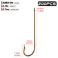 PROBEROS 200PCS Aberdeen Hooks Barbed Single Hook High Carbon Steel Fishhooks Offset Worm Fishing Hooks Pesca Tackle - Proberos