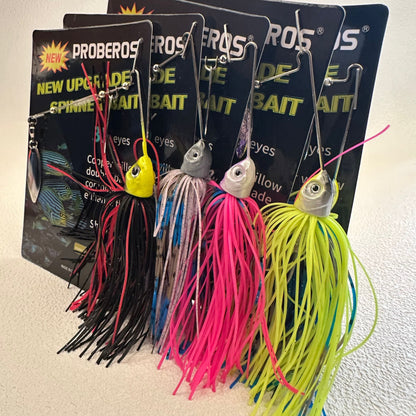 PROBEROS Spinnerbait Lure 5 Colors (A-E) Freshwater Fishing Bait 13.3g-16.5g (1PC Pack)