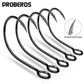 PROBEROS 100pcs High Strength and Corrosion Resistant Fly Fishing Hooks for Saltwater and Freshwater Fishing - High Carbon Steel fishhook - Proberos