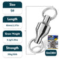 PROBEROS double-ended double-ring bearing swivel high-speed swivel connector Big thing figure eight ring strong tensile stainless steel figure 8 ring 50pcs