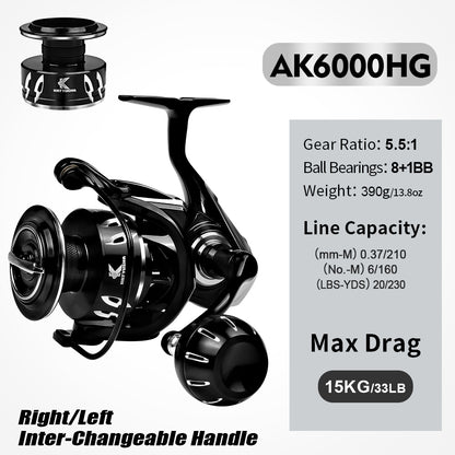 KATYUSHA AK Series Hochleistungs-Spinnrolle (AK5000HG, AK6000HG)