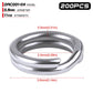 PROBEROS Stainless Steel Double Layer Flattened Loop Bait Rings (200 pcs/pack) - Proberos