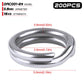 PROBEROS Stainless Steel Double Layer Flattened Loop Bait Rings (200 pcs/pack) - Proberos