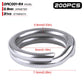 PROBEROS Stainless Steel Double Layer Flattened Loop Bait Rings (200 pcs/pack) - Proberos
