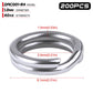 PROBEROS Stainless Steel Double Layer Flattened Loop Bait Rings (200 pcs/pack) - Proberos