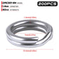 PROBEROS Stainless Steel Double Layer Flattened Loop Bait Rings (200 pcs/pack) - Proberos