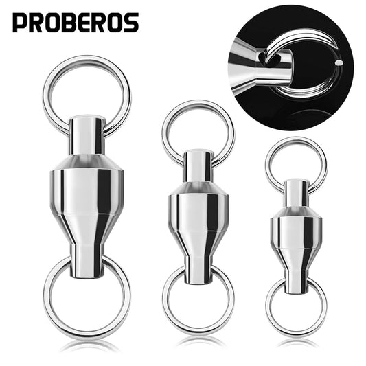 PROBEROS double-ended double-ring bearing swivel high-speed swivel connector Big thing figure eight ring strong tensile stainless steel figure 8 ring 50pcs