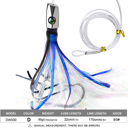 PROBEROS DW330 Metal Head Octopus Trolling Lure 22cm 85g