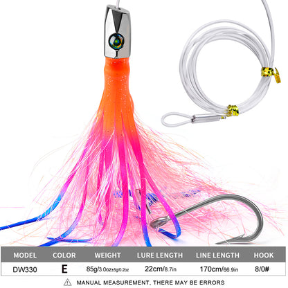 PROBEROS DW330 Metal Head Octopus Trolling Lure 22cm 85g