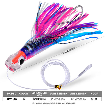 PROBEROS DW333 Big Game Offshore Trolling Lure Set | 6Pcs Deep Sea Bait Kit