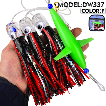 PROBEROS Lure Trolling Bait 6inch/9inch Rotating 1 set Propeller Bionic Lure Squid Tuna Mahi Sea Fishing Lure&nbsp;