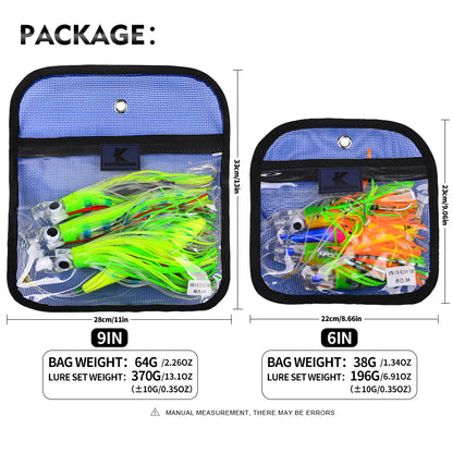 PROBEROS Lure Trolling Bait 6inch/9inch Rotating 1 set Propeller Bionic Lure Squid Tuna Mahi Sea Fishing Lure&nbsp;