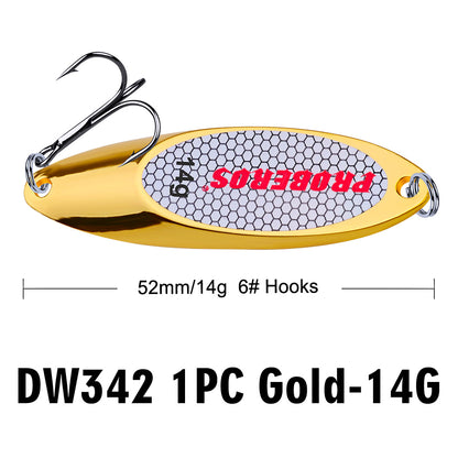 PROBEROS DW342 Spoon Lure Metal Bait for Bass Trout 3g-60g