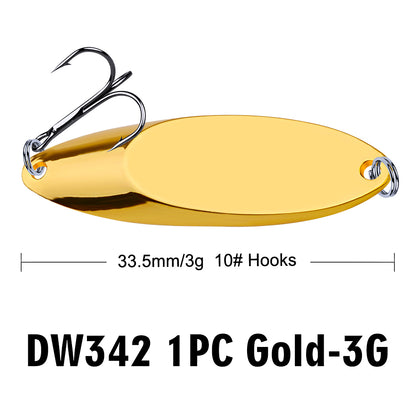 PROBEROS DW342 Spoon Lure Metal Bait for Bass Trout 3g-60g