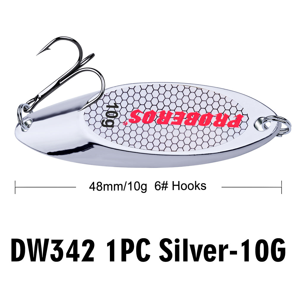 PROBEROS Spoon Lure 2 Colors (Gold/Silver) Freshwater/Saltwater Fishing Bait 3g-60g (1PC Pack)