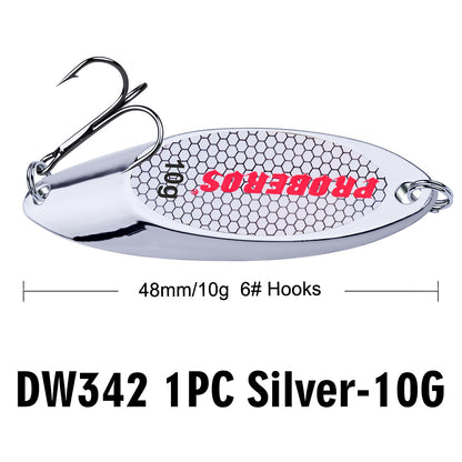 PROBEROS DW342 Spoon Lure Metal Bait for Bass Trout 3g-60g