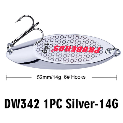 PROBEROS DW342 Spoon Lure Metal Bait for Bass Trout 3g-60g