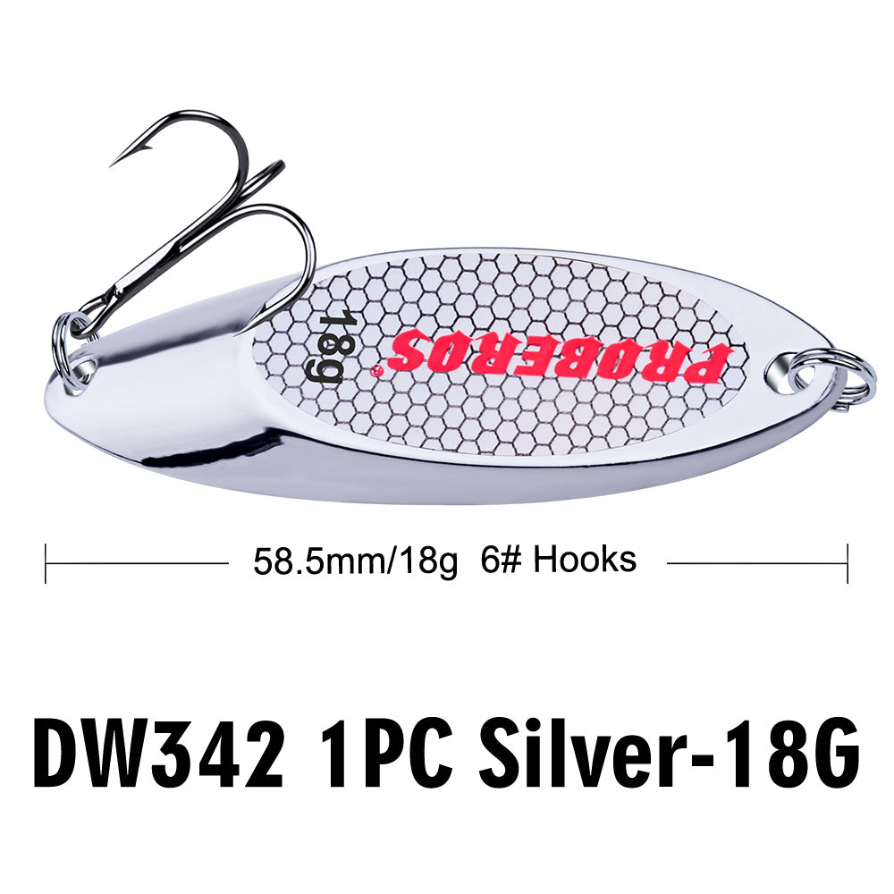 PROBEROS Spoon Lure 2 Colors (Gold/Silver) Freshwater/Saltwater Fishing Bait 3g-60g (1PC Pack)