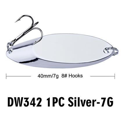 PROBEROS DW342 Spoon Lure Metal Bait for Bass Trout 3g-60g