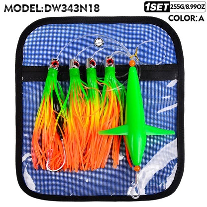 KATUYSHA Trolling Lure Set 1 Set Rotating Bird Head Propeller Bionic Lure Squid Tuna Mahi Sea Fishing Lure