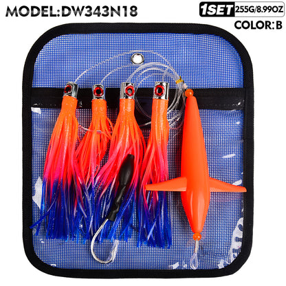 KATUYSHA Trolling Lure Set 1 Set Rotating Bird Head Propeller Bionic Lure Squid Tuna Mahi Sea Fishing Lure