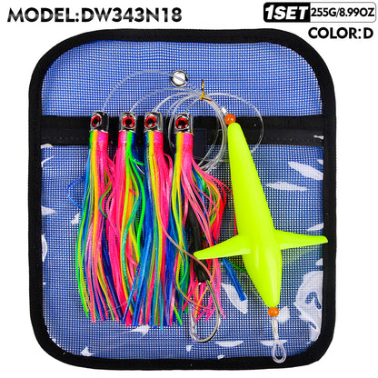 KATUYSHA Trolling Lure Set 1 Set Rotating Bird Head Propeller Bionic Lure Squid Tuna Mahi Sea Fishing Lure