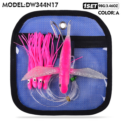 KATUYSHA Trolling Lure Set 1 Set Flying Fish Shape Bionic Lure Squid Tuna Mahi Sea Fishing Lure