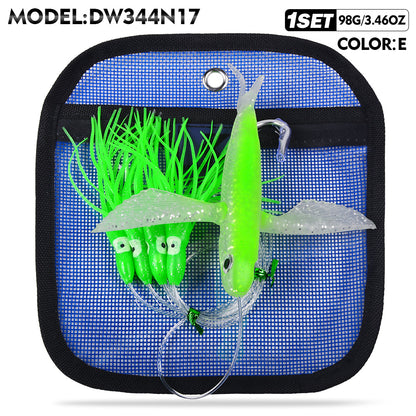 KATUYSHA Trolling Lure Set 1 Set Flying Fish Shape Bionic Lure Squid Tuna Mahi Sea Fishing Lure