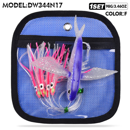 KATUYSHA Trolling Lure Set 1 Set Flying Fish Shape Bionic Lure Squid Tuna Mahi Sea Fishing Lure