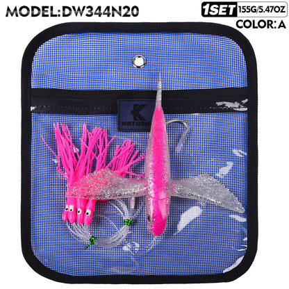 KATUYSHA Trolling Lure Set 1 Set Flying Fish Shape Bionic Lure Squid Tuna Mahi Sea Fishing Lure