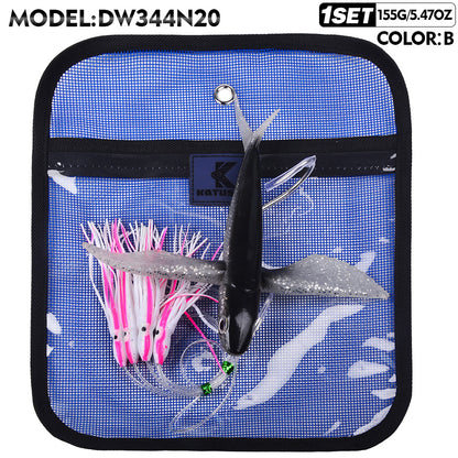 KATUYSHA Trolling Lure Set 1 Set Flying Fish Shape Bionic Lure Squid Tuna Mahi Sea Fishing Lure