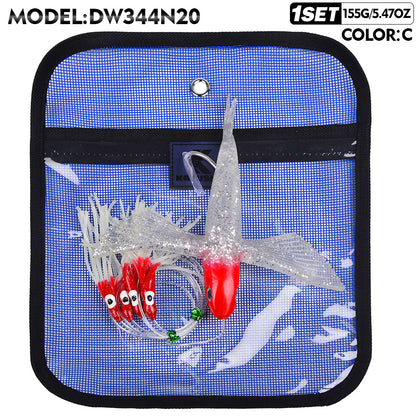 KATUYSHA Trolling Lure Set 1 Set Flying Fish Shape Bionic Lure Squid Tuna Mahi Sea Fishing Lure