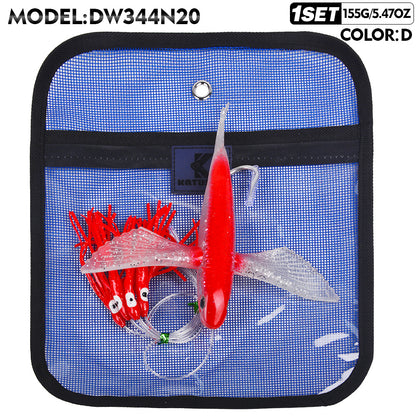 KATUYSHA Trolling Lure Set 1 Set Flying Fish Shape Bionic Lure Squid Tuna Mahi Sea Fishing Lure