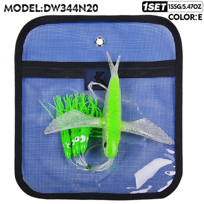 KATUYSHA Trolling Lure Set 1 Set Flying Fish Shape Bionic Lure Squid Tuna Mahi Sea Fishing Lure