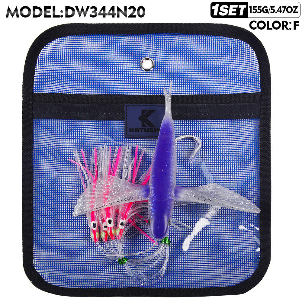 KATUYSHA Trolling Lure Set 1 Set Flying Fish Shape Bionic Lure Squid Tuna Mahi Sea Fishing Lure