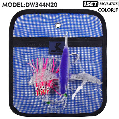 KATUYSHA Trolling Lure Set 1 Set Flying Fish Shape Bionic Lure Squid Tuna Mahi Sea Fishing Lure